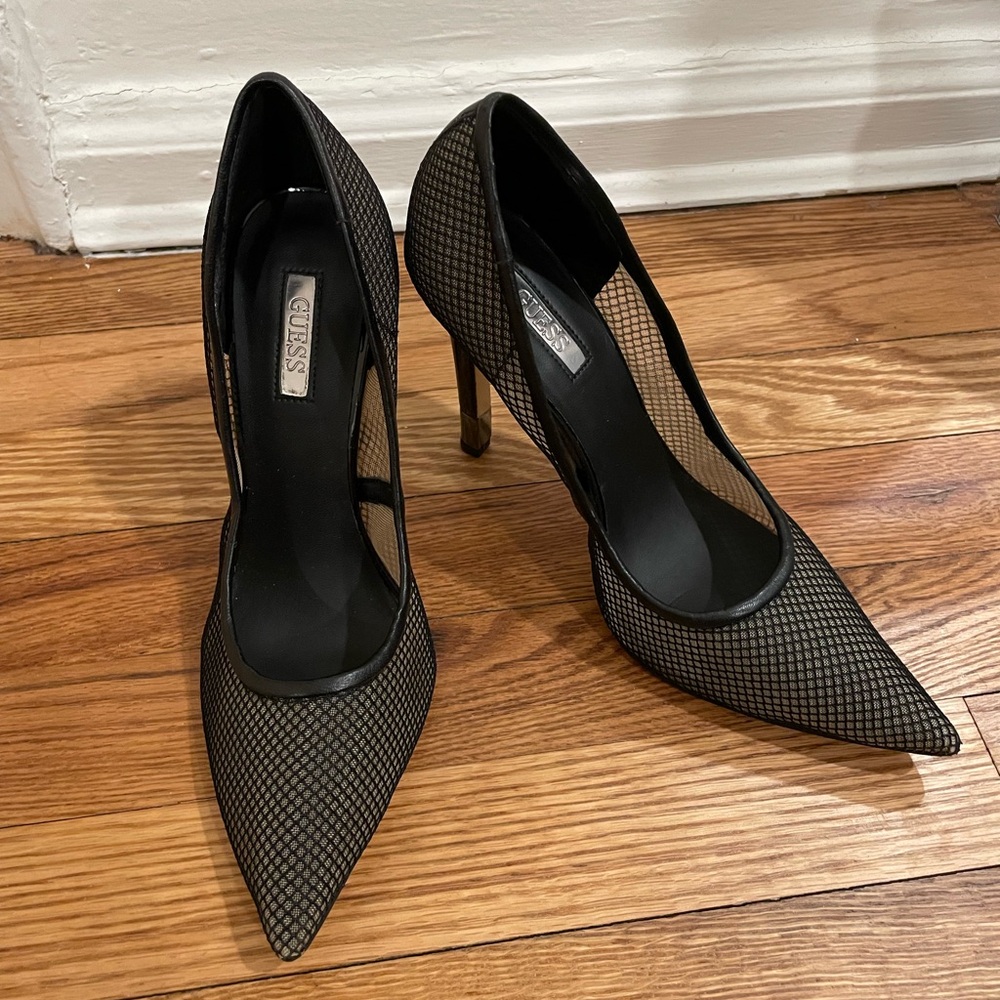 Guess Black Stiletto Heels with Pointed Toe